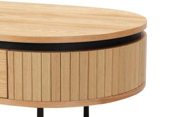 Ovale salontafel eiken 120 cm