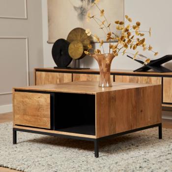 Rustica salontafel 80x80 cm mangohout