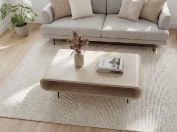 Salontafel mangohout wit 90 cm