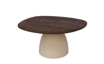Salontafel creme wit bruin 86 cm