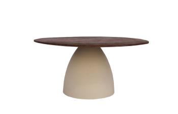 Salontafel creme wit bruin 86 cm