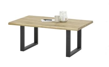 Salontafel eiken met boomstamkanten 110 cm