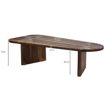 Sheesham salontafel organisch 120 cm