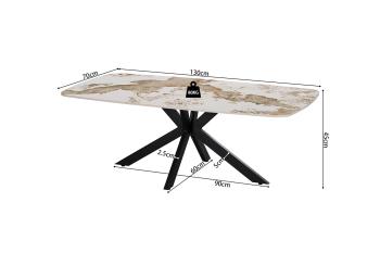 Salontafel Deens ovaal pandora keramiek 130 cm