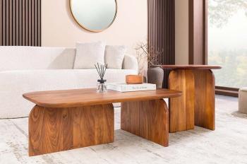 salontafel set acaciahout organisch