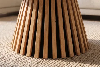trendy salontafel set eiken lamellen 70 en 50 cm