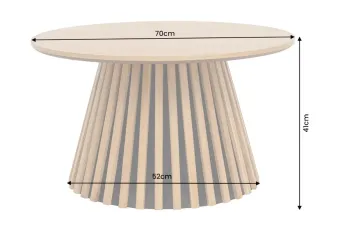 trendy salontafel set eiken lamellen 70 en 50 cm