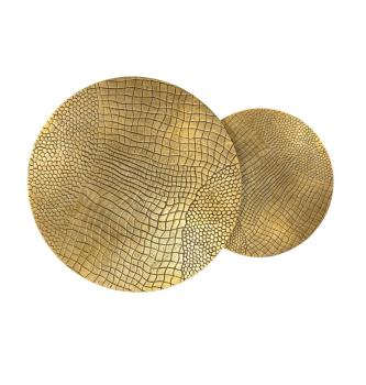 ronde salontafel set goud zwarte onderstellen