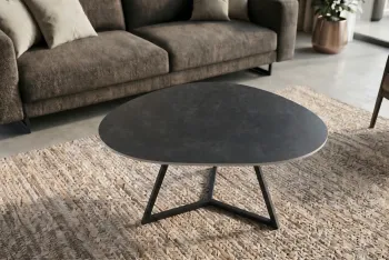 salontafel set antraciet grijs keramiek 90 en 70 cm