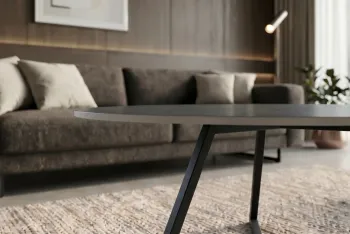 salontafel set antraciet grijs keramiek 90 en 70 cm