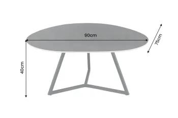 salontafel set antraciet grijs keramiek 90 en 70 cm