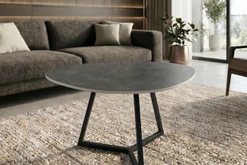 salontafel set antraciet grijs keramiek 90 en 70 cm