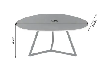 salontafel set antraciet grijs keramiek 90 en 70 cm