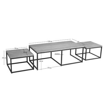 Set salontafels mango naturel