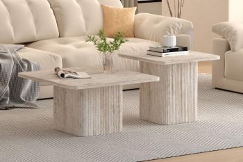 Salontafel set wit marmer