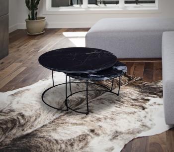 salontafel set marmer zwart
