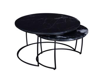 salontafel set marmer zwart