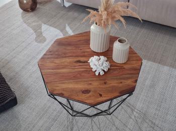 Salontafel Acht hoekig sheesham hout