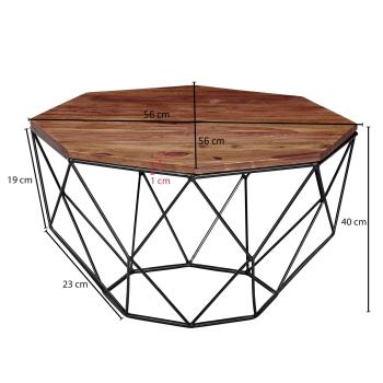 Salontafel Acht hoekig sheesham hout