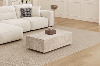 blok salontafel travertin look 120 cm