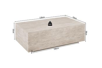 blok salontafel travertin look 120 cm