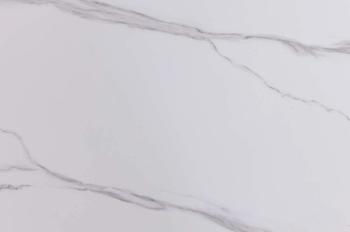 Salontafel wit gelakt met keramiek Marmerlook 120 cm