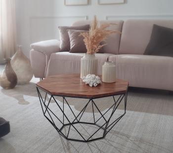 Salontafel Acht hoekig sheesham hout