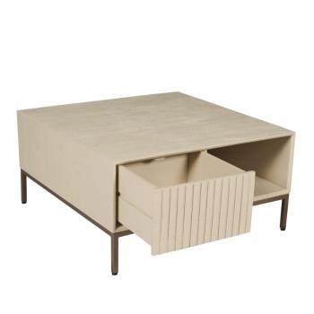 Salontafel Stripe zand mangohout 80 cm