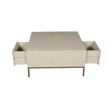 Salontafel Stripe zand mangohout 80 cm
