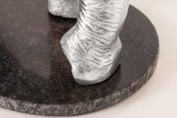 Hoge bijzettafel zilver olifant 77 cm