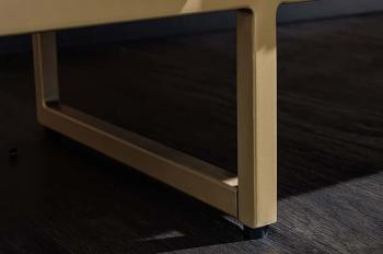 salontafel mangohout met zwart marmer 110cm