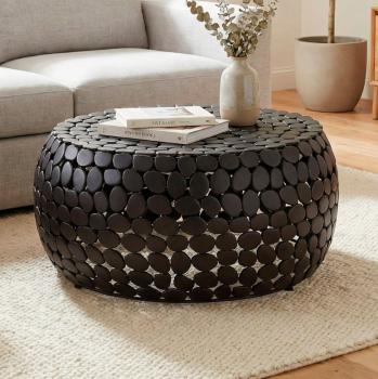 Salontafel zwart metaal 66cm