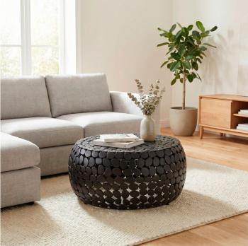 Salontafel zwart metaal 66cm