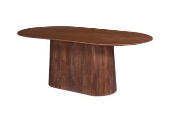 ovale eettafel lichtbruin 200 cm