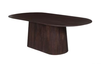 ovale eettafel donkerbruin 230 cm