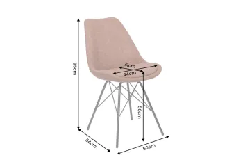 Scandinavische stoel bruin zwarte poten
