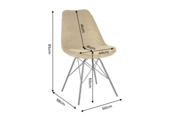 Scandinavische stoel geel zwarte poten