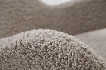 schommelstoel champagne grijs bouclé