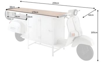 groot scooter barmeubel wit