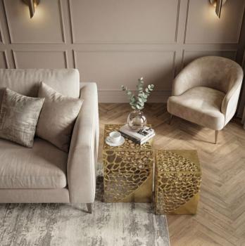 Tafelset goud aluminium