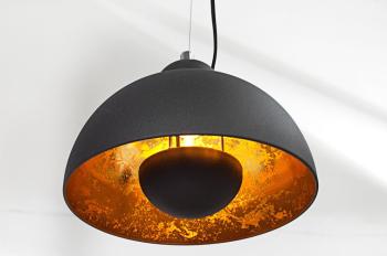industrial 3-delige hanglamp set zwart goud 110 cm