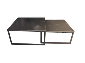 set salontafels zwart keramiek 90 & 80 cm