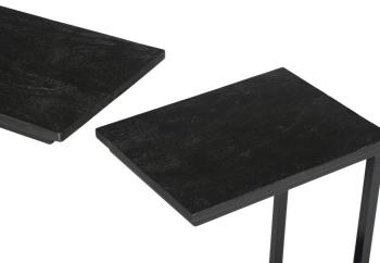 Bijzettafel set zwart mango