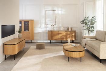 Ovaal dressoir eiken 120 cm