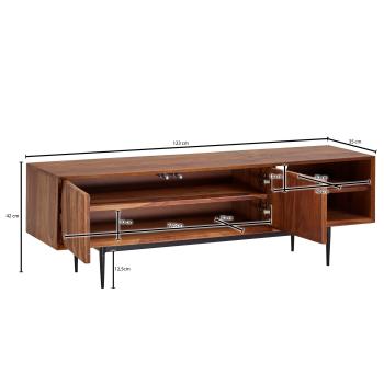 TV meubel sheesham hout 123 cm