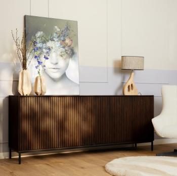 Dressoir donkerbruin mangohout 210 cm