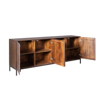 Dressoir donkerbruin mangohout 210 cm