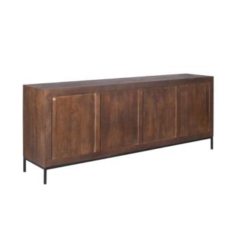 Dressoir donkerbruin mangohout 210 cm