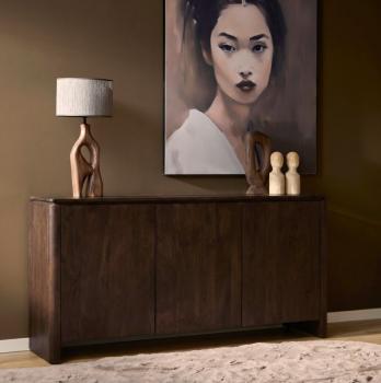 Dressoir donkerbruin mangohout 165 cm