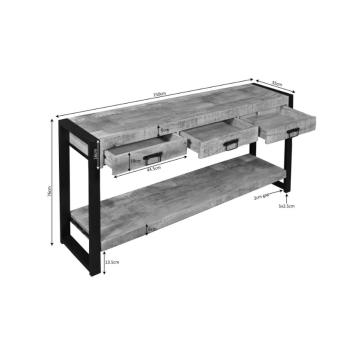 Sidetable mangohout 150 cm
